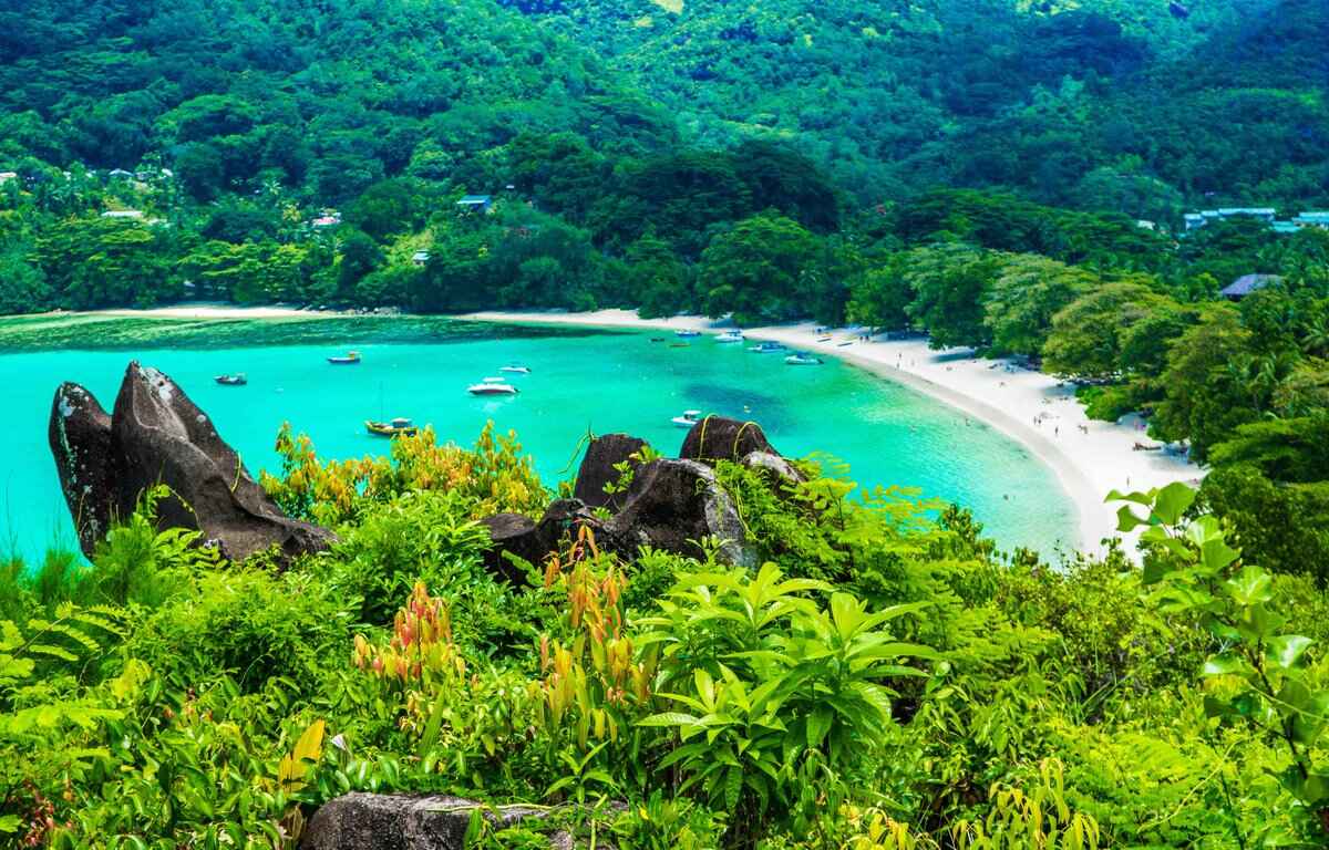 surrounded beautiful beaches and green vegetation