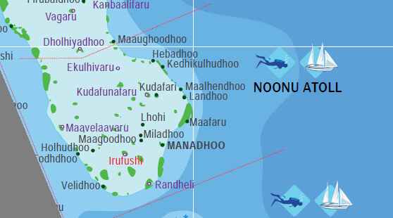 Noonu Atoll Map In Maldives