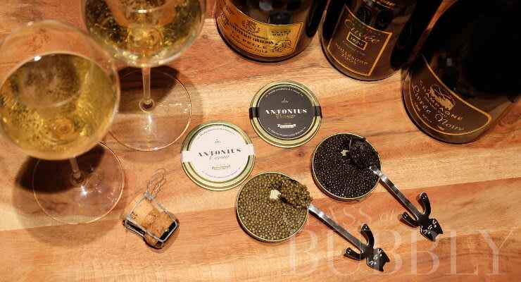 Caviar and Champagne: a classic combination at Amber