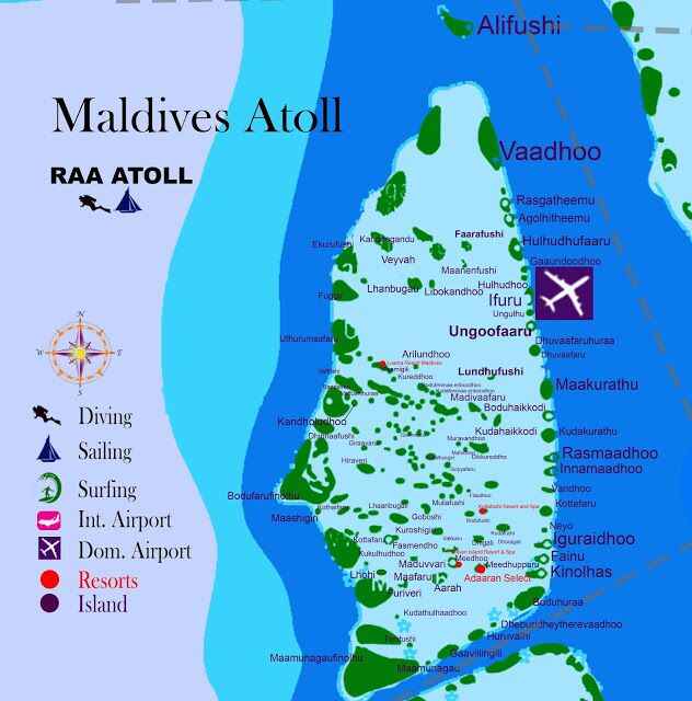 Raa Atoll Map Maldives