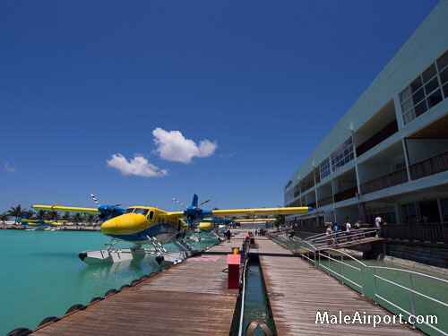 Travelling by Seaplane in Maldives 